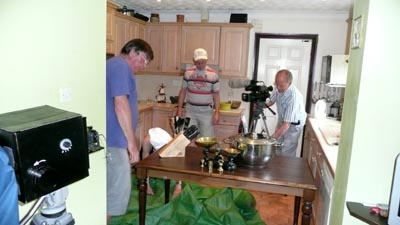 02. Roger, Pete and Brian filming at kitchen scene