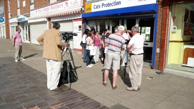 11. Ray, Roger, Pete, Brian and others filming the shop scene